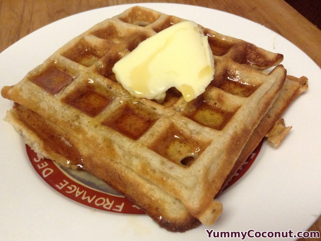 Coconut Milk Banana Nut Waffles