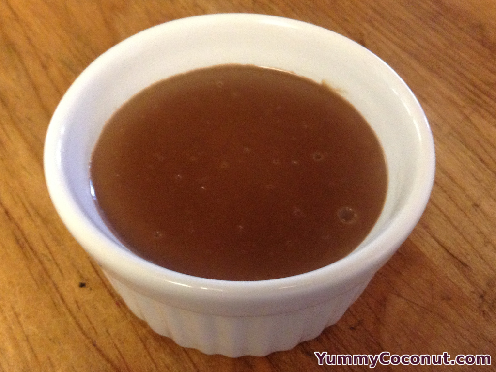 Coconut milk chocolate pudding