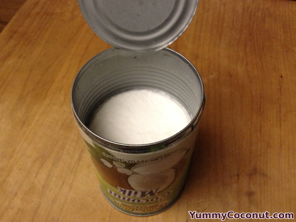 coconut cream liquid off the top of the cream