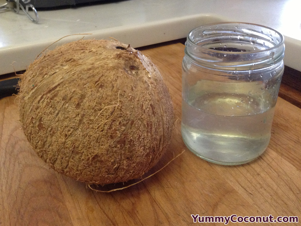 Mature Brown Coconut Drained